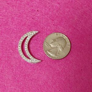 925 Sterling Silver crescent moon pendant